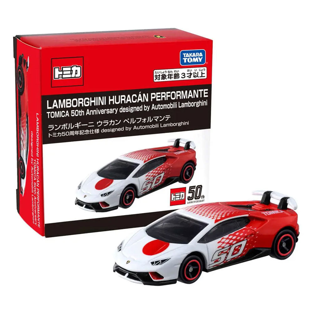 TOMICA 50TH ANNIVERSARY LAMBORGHINI HURACAN PERFORMANTE DESIGNED BY LAMBORGHINI TOMICA 50TH ANNIVERSARY LAMBORGHINI HURACAN PERFORMANTE DESIGNED BY LAMBORGHINI